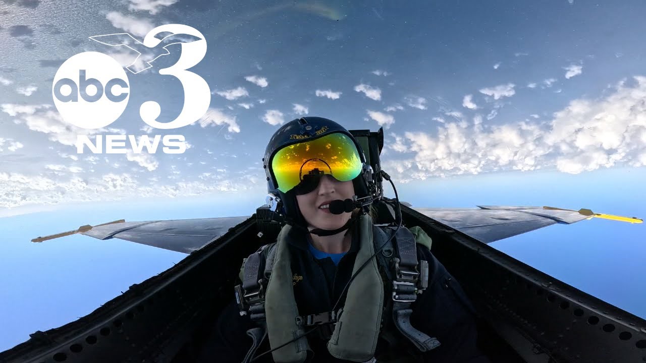 Meteorologist Brooke Richardson flies with the Blue Angels in Pensacola