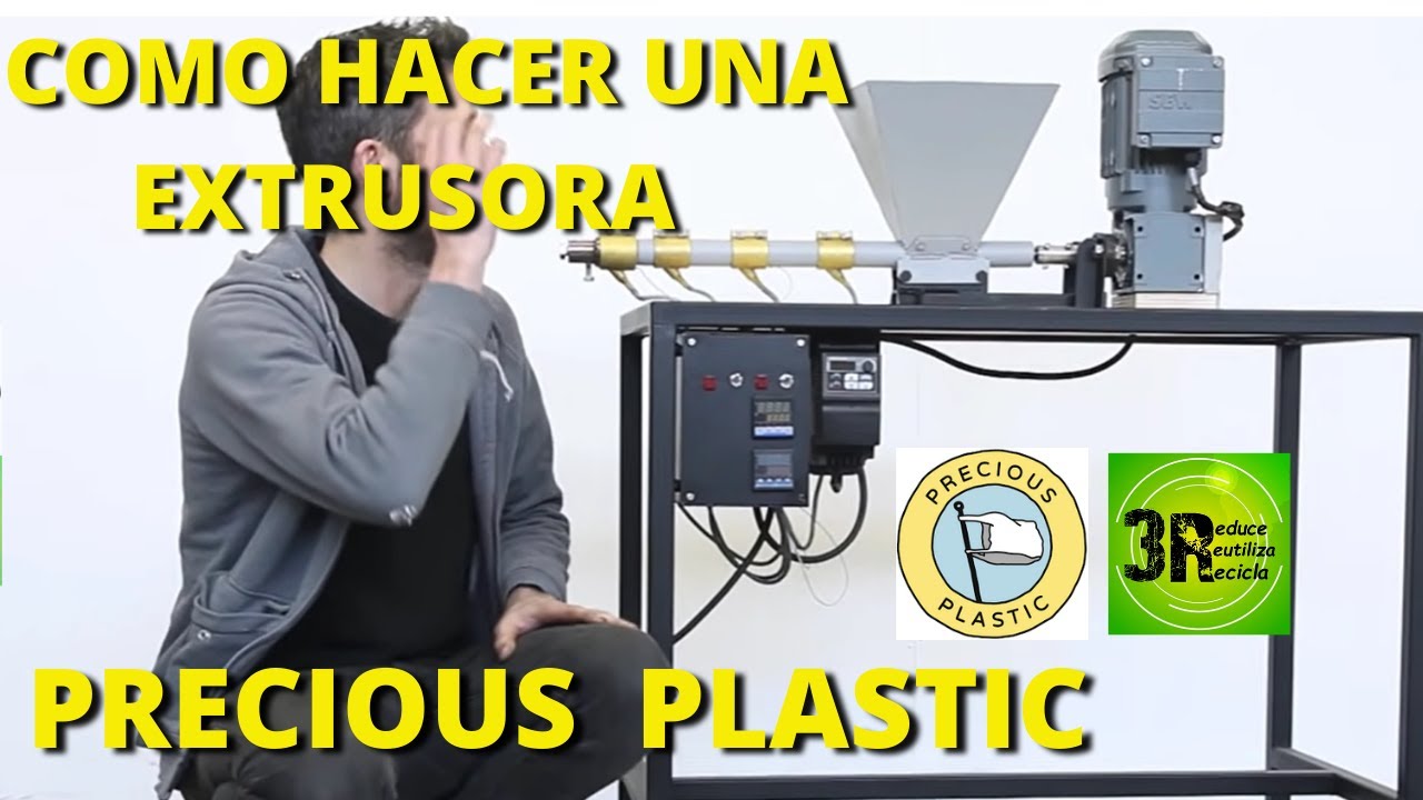 Como hacer una extrusora de plastico/ extrusora de Precious plastic traduccion