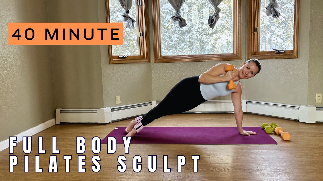 40 MIN PILATES SCULPT X STRENGTH WORKOUT (with weights) | No Repeats