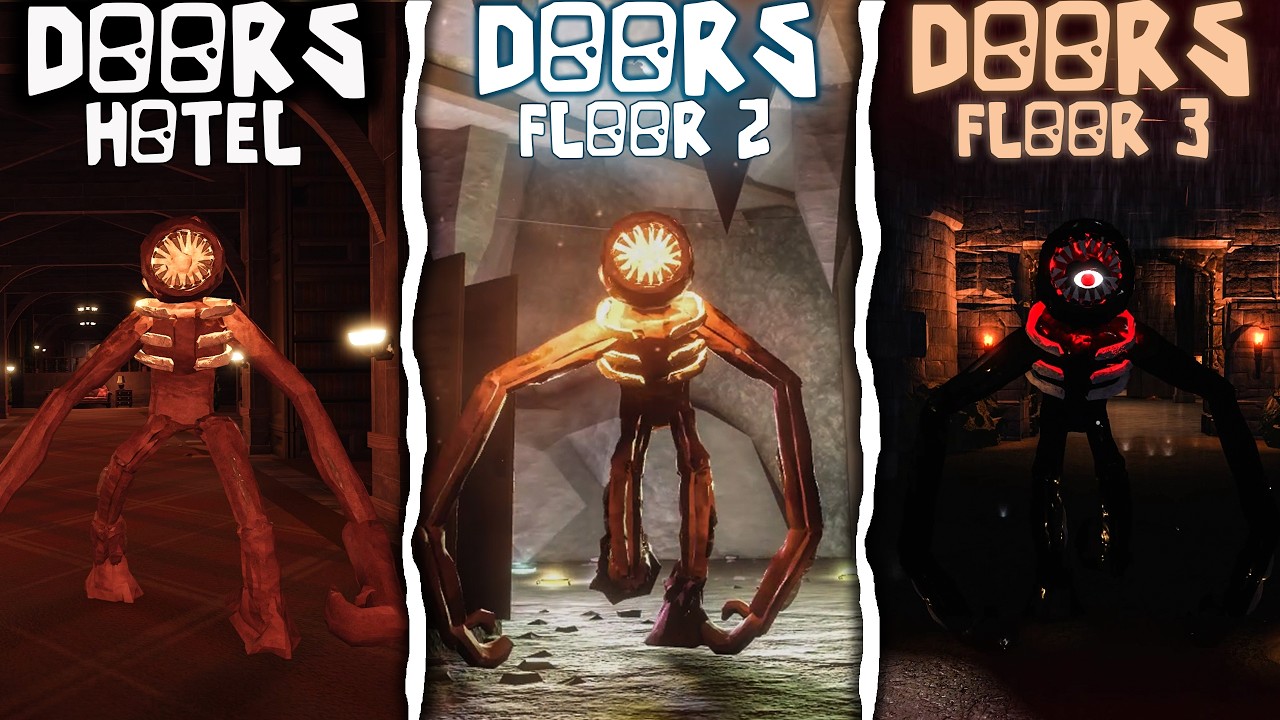 ROBLOX DOORS HOTEL vs DOORS FLOOR 2 vs DOORS FLOOR 3