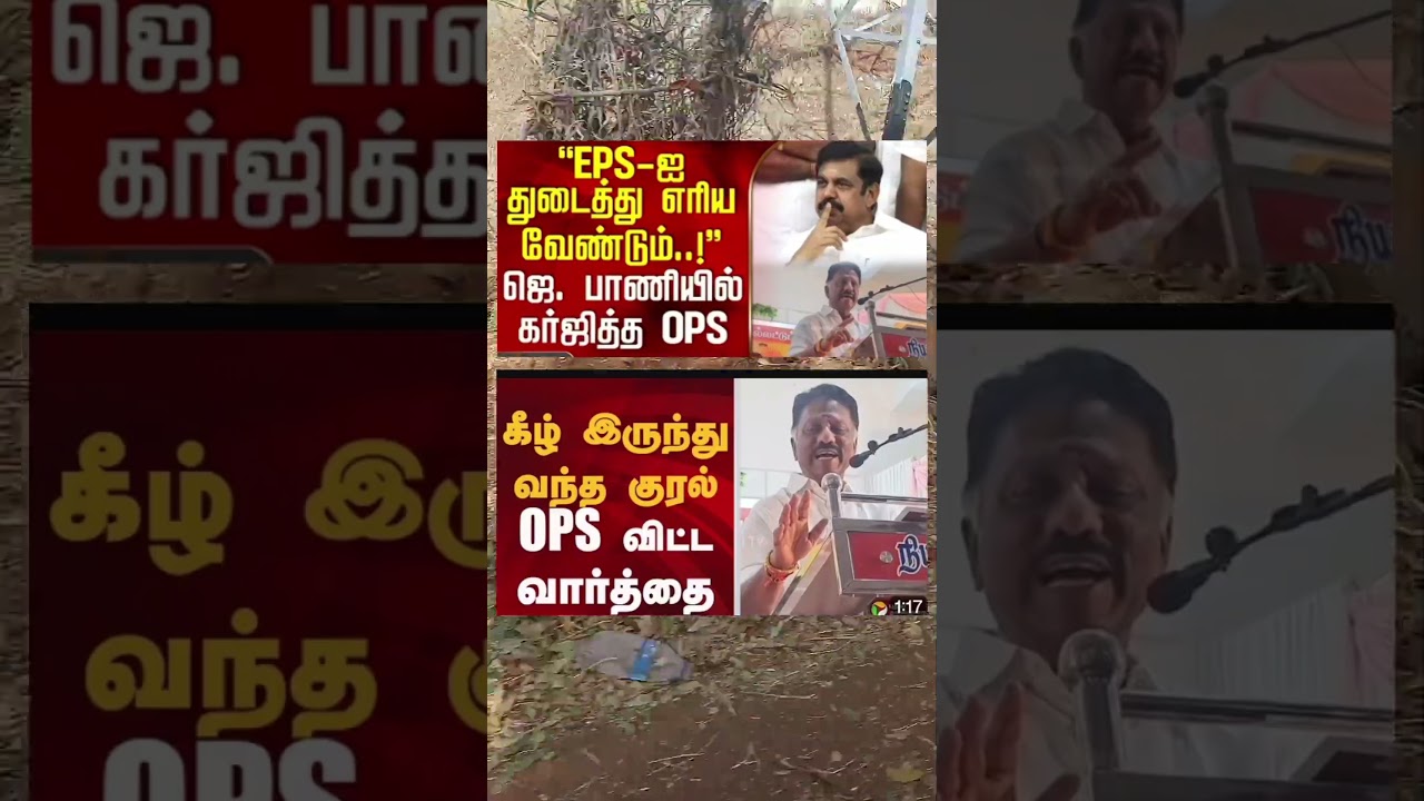 ஓபிஎஸ் எடப்பாடிக்கு செய்த துரோகம் என்ன ஏன் 😮‍💨ThenkasiOPSSpeech​ #OPSdmk​ #OPaneerselvamDMk#
