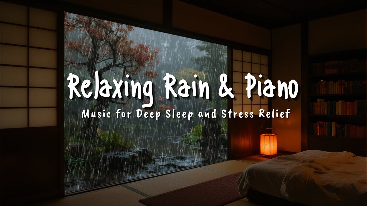 Deep Sleep Music with Soft Rain 🌧️ Calm Piano Sounds for Stress Relief and Calm Sleep