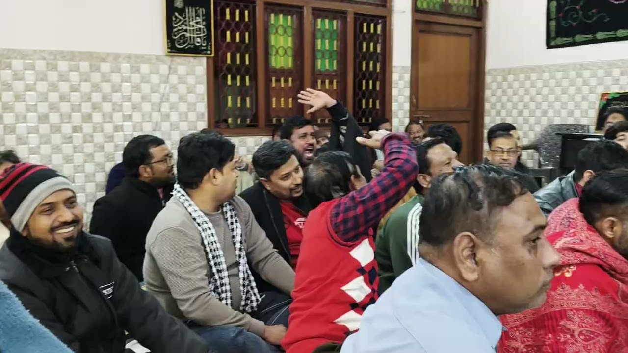 Bazm e muntazir manqabat.khanjar badal badal ke jnb shabad jalal puri sb chok sadat Shikarpur up inb