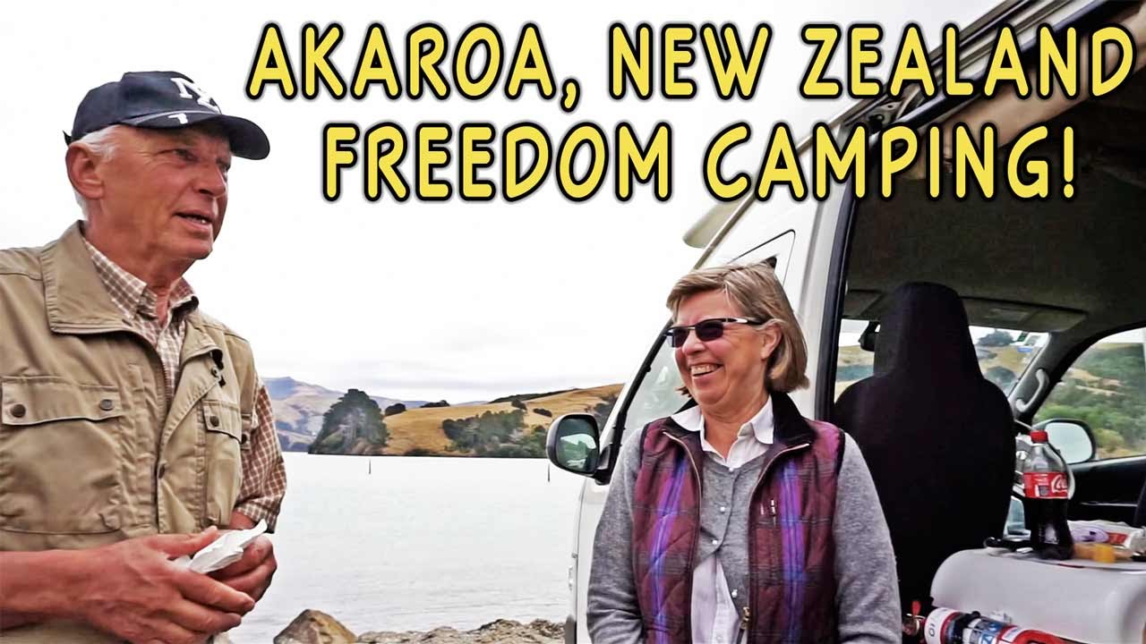 Akaroa, New Zealand Freedom Camping on the Waterfront