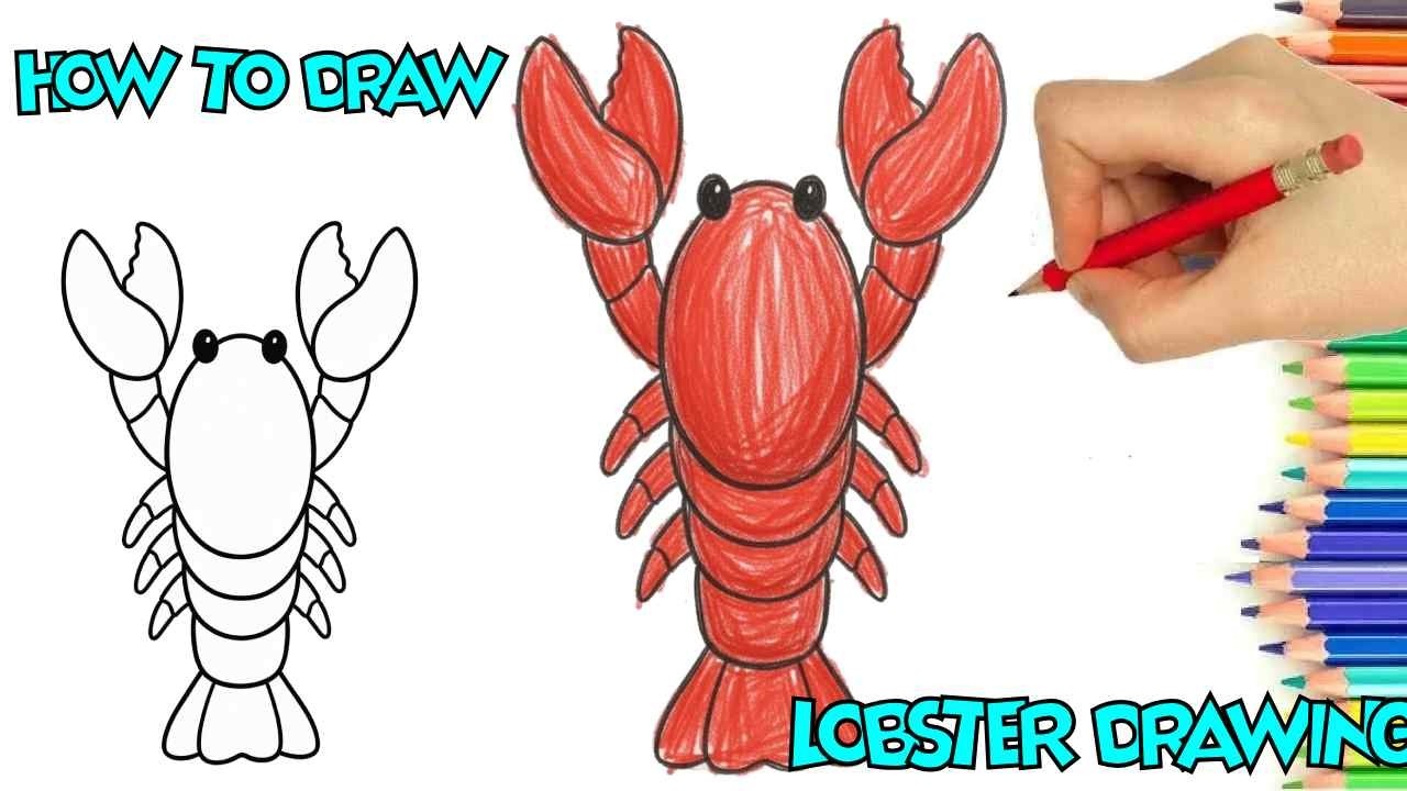 How to Draw a Lobster? | ( Step by Step) | Tutorial + Free Printable Coloring Page