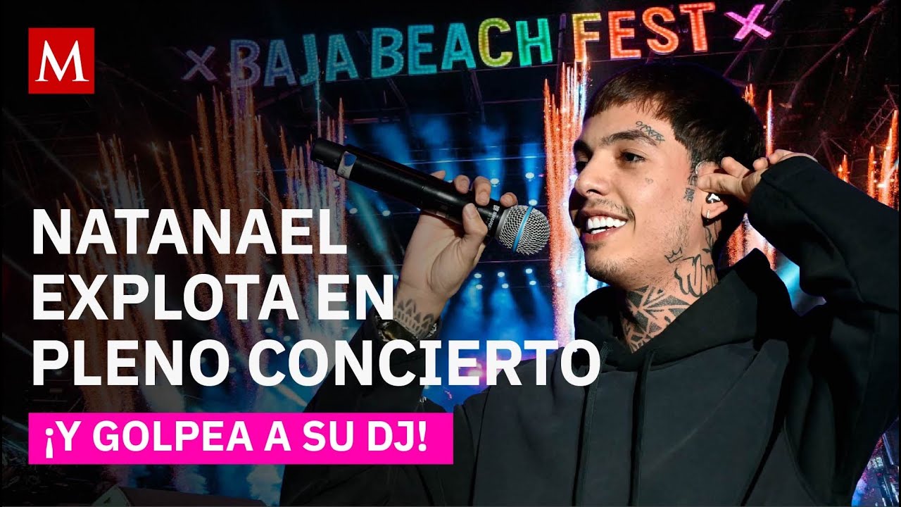 El cantante de regional mexicano, Natanael Cano, explotó y golpeó a su DJ en concierto