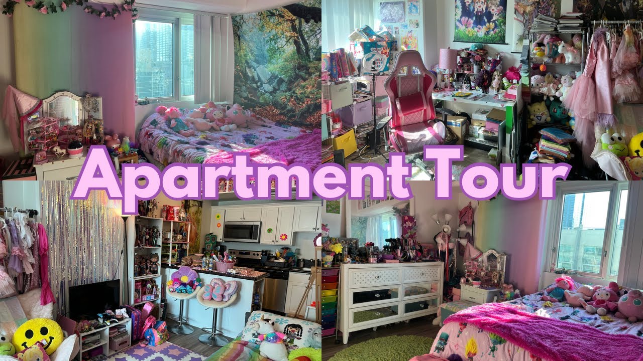 Cute & Colorful DTLA Apartment Tour ! 💕🌈 (Kawaii, Girly, 2000s inspired Doll Collector Apartment)