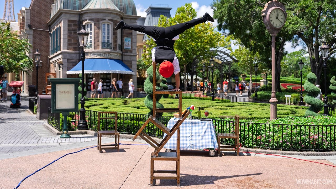 Acrobatico! New EPCOT France Pavilion Acrobat Show (4K)