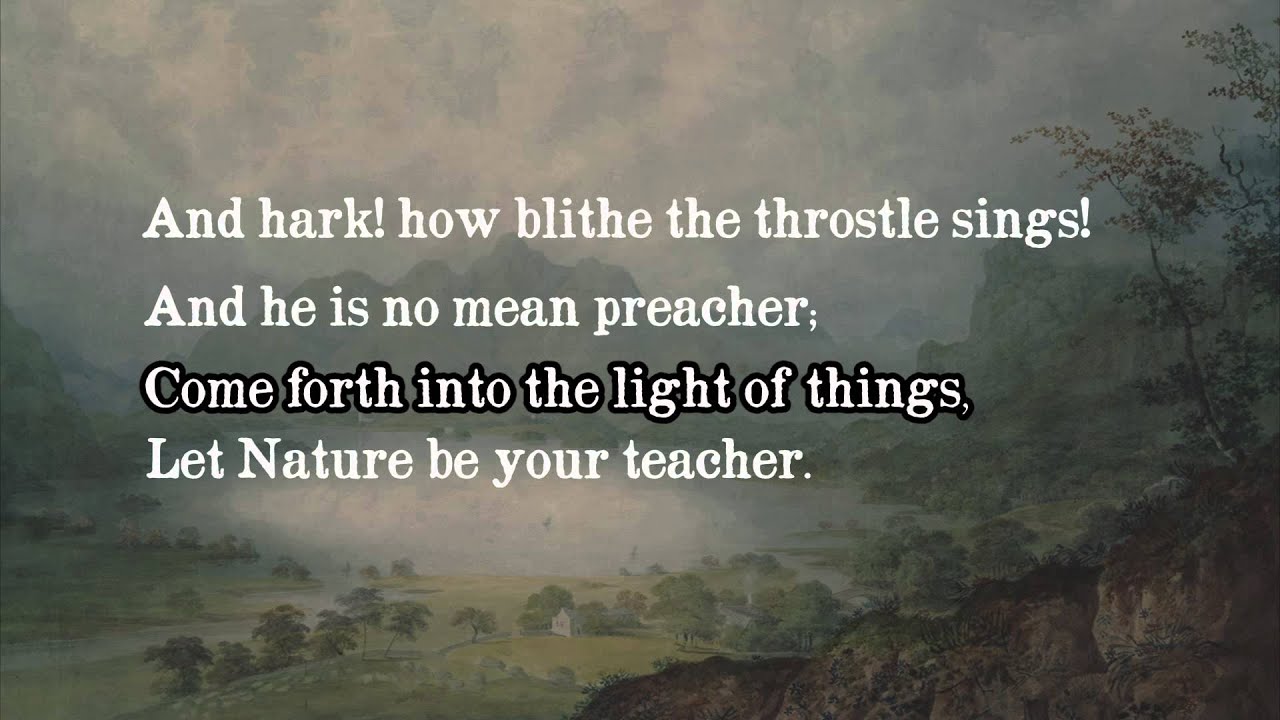 Poetry Analysis: The Tables Turned