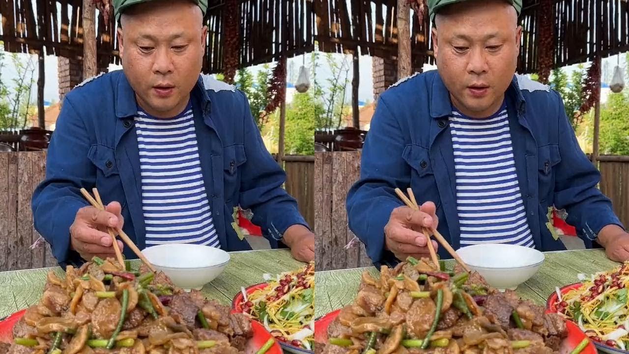 牛腩肉炖它也很好吃 #农村美食 #农村大锅饭菜