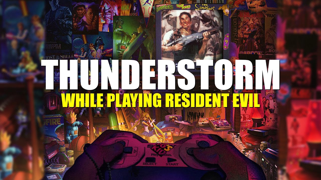 Relax on the PS1 during a Thunderstorm with some Resident Evil!