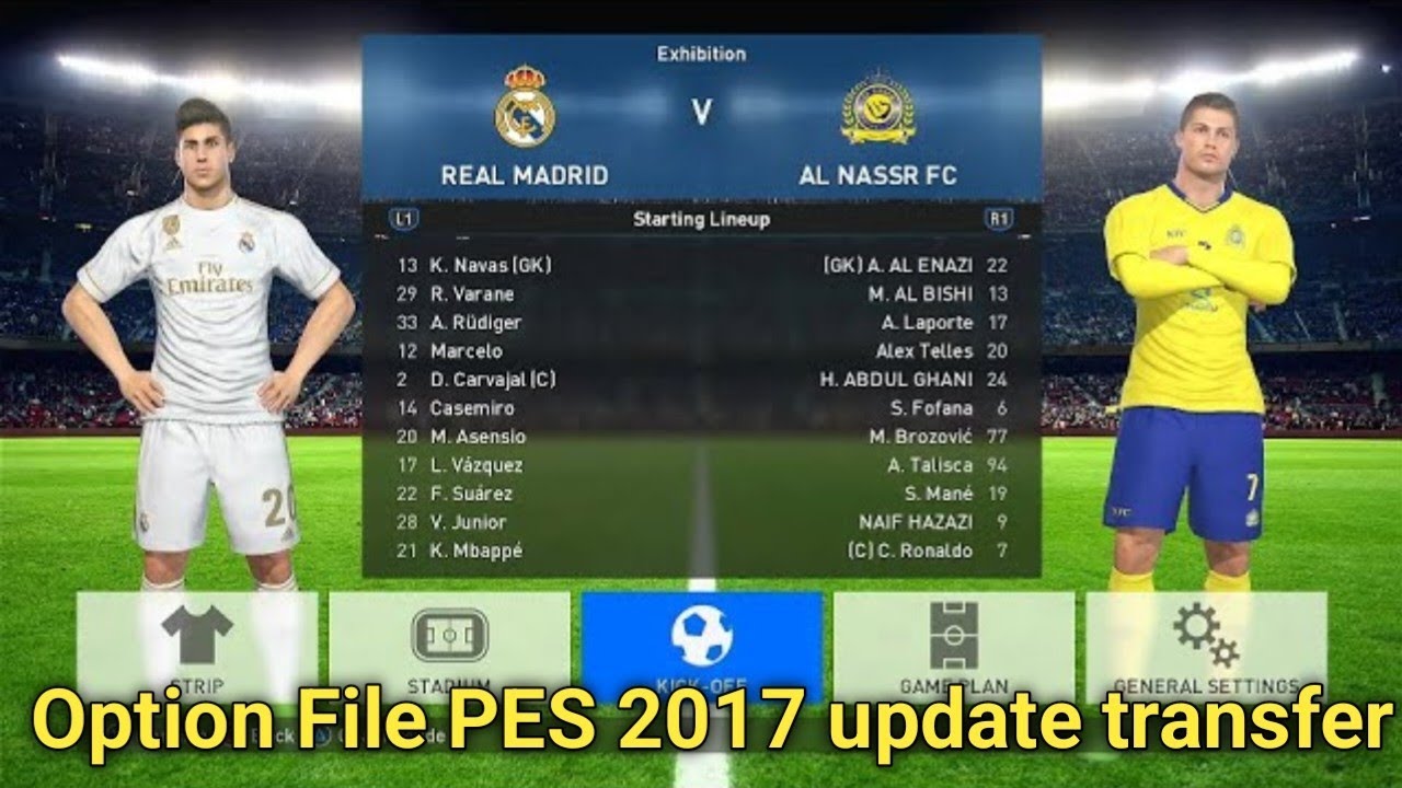 Option File PES 2017 update transfer summer V1 Free Download PS4 PS5