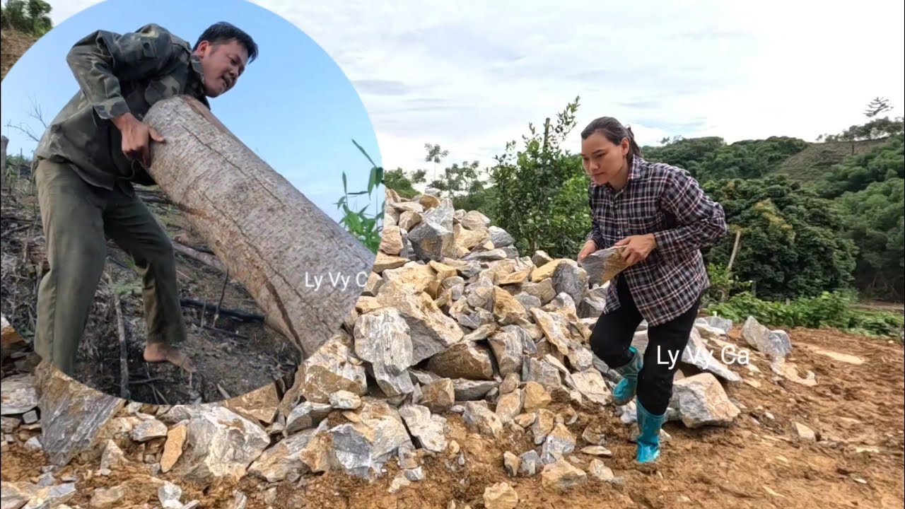 Laying the foundation for the future, cutting wood for a warm home. Ly Vy Ca