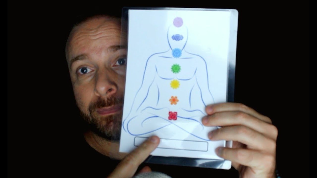 ASMR Alinhamento de Chakras com Autoaplicação de Cristais + Som de Cachoeira Tranquila