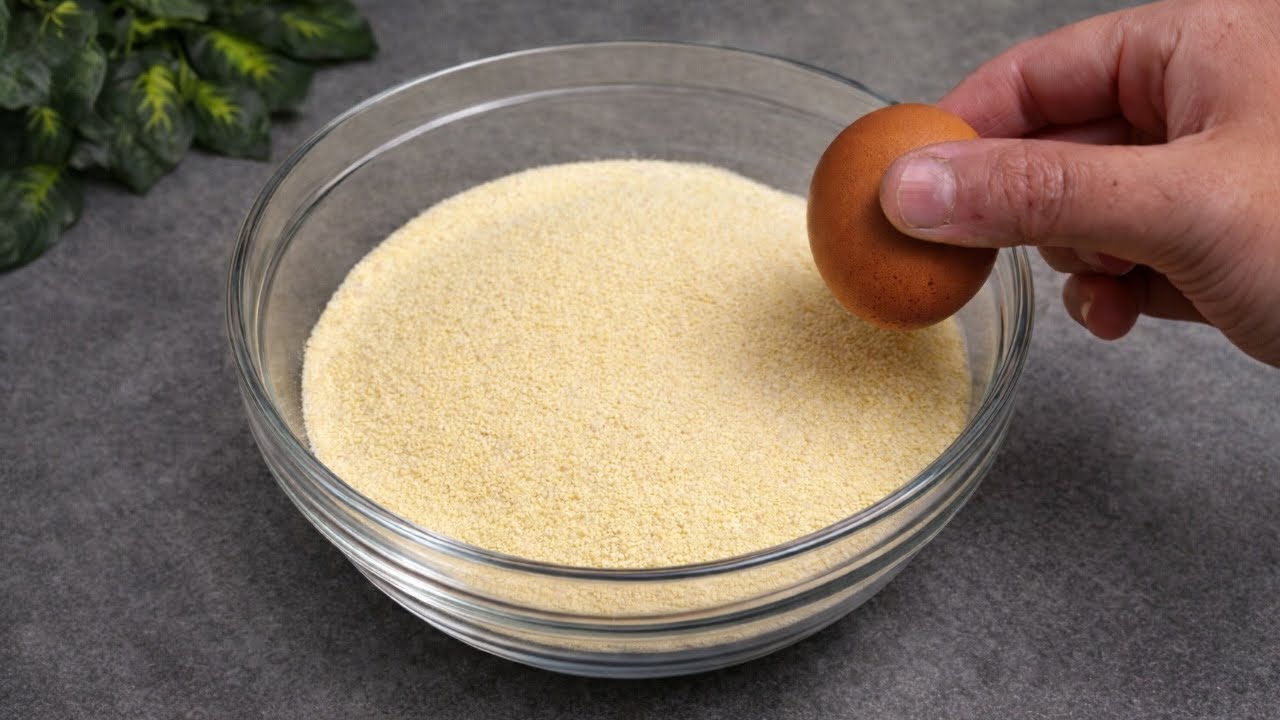  Juste de la semoule et 1 œuf, Dessert délicieux en 5 minute! Vous le ferez tous les jours