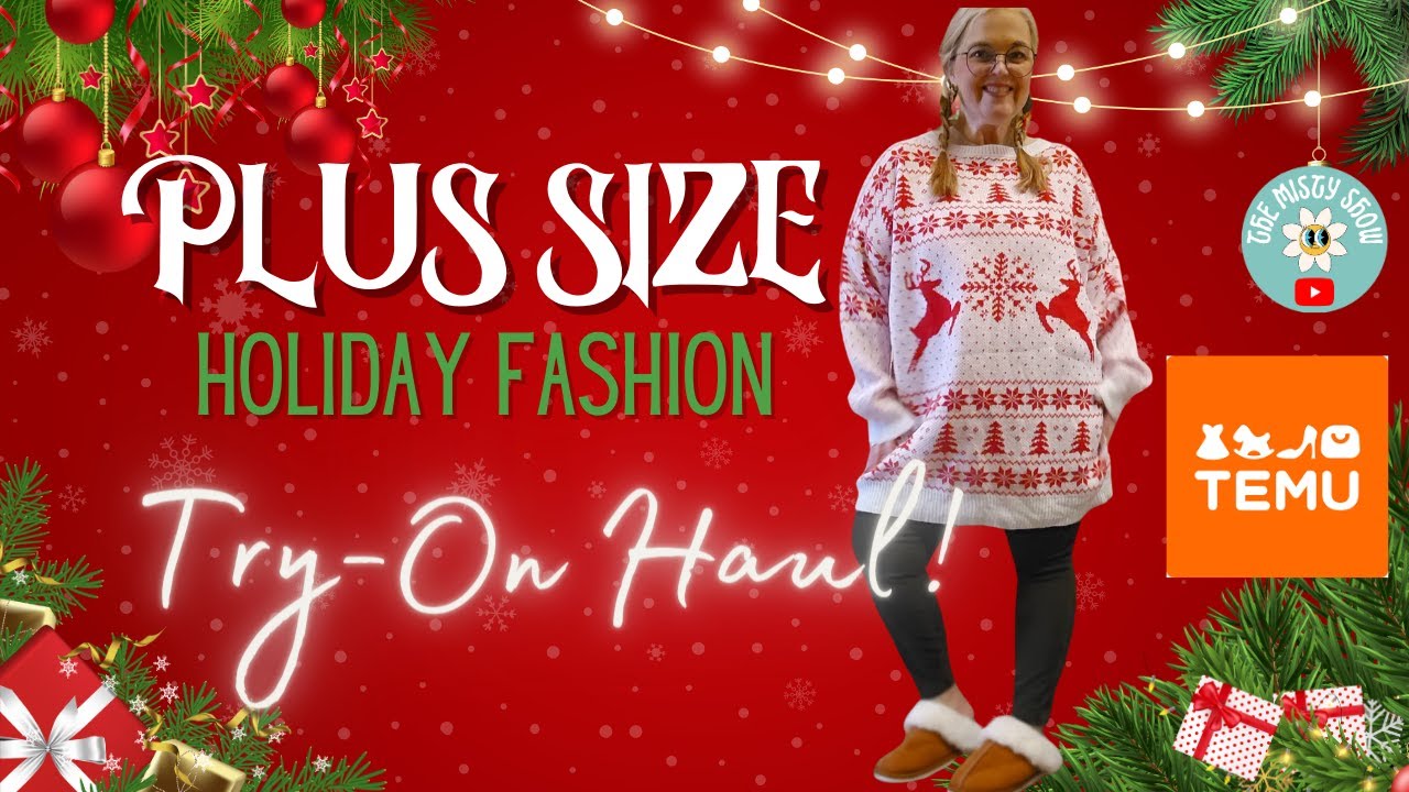 Plus Size Temu Holiday Fashion Favorites! | Try-On Haul Unboxing! | HONEST REVEIW