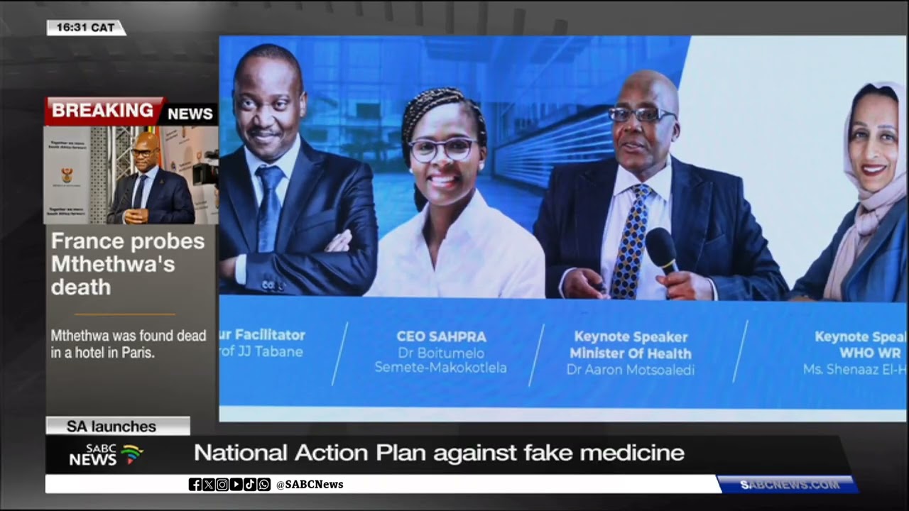 SA launches National Action Plan against fake medicine