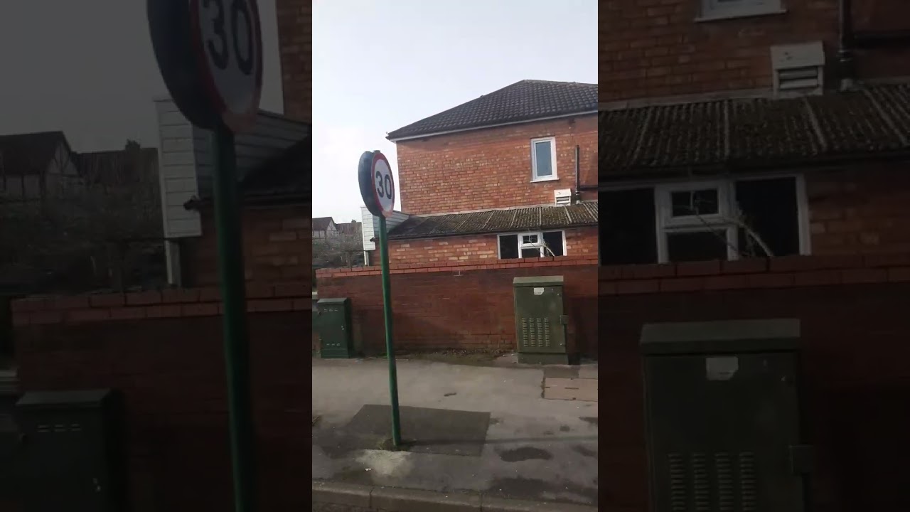 Solihull on Valentines Day from the Bus 