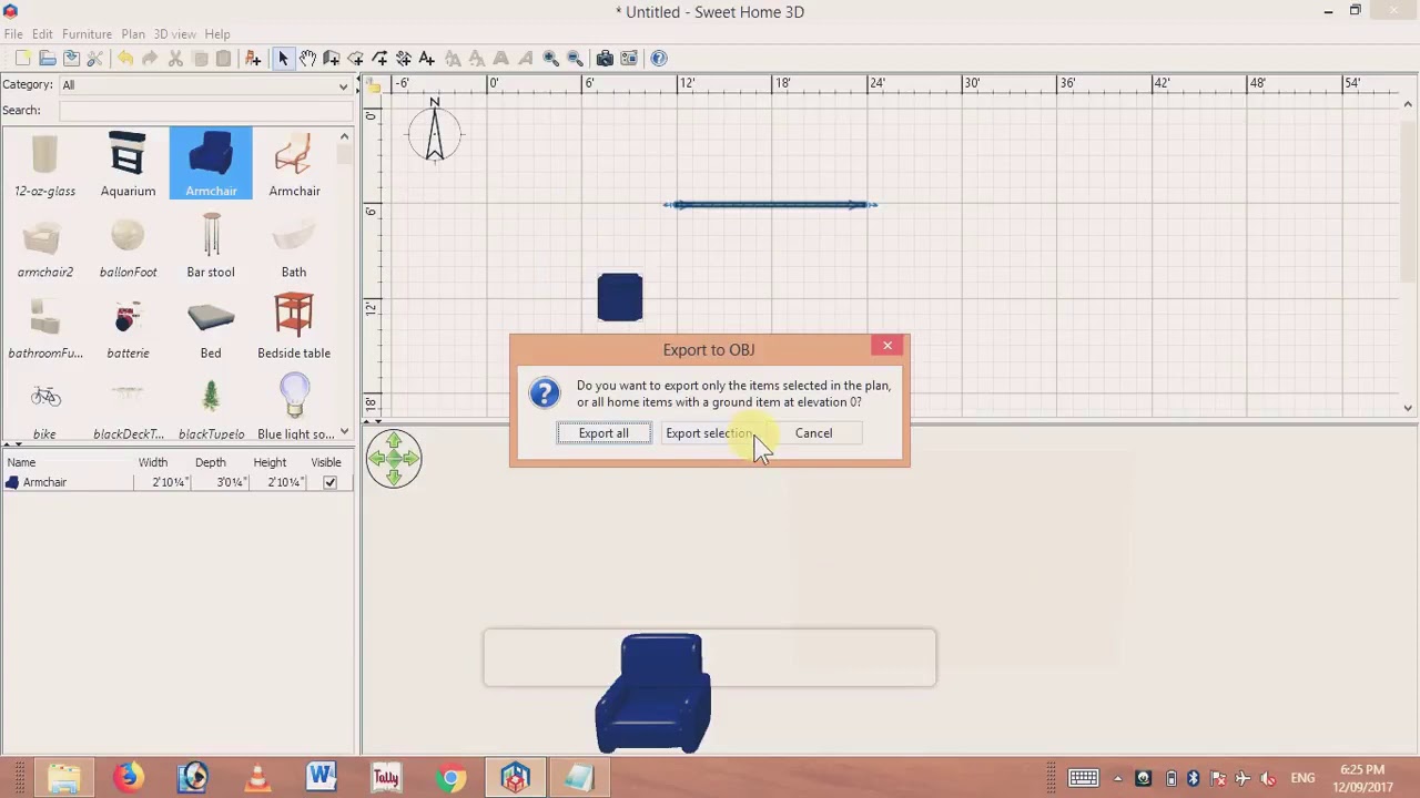 How to make transparent glass in sweet home 3d