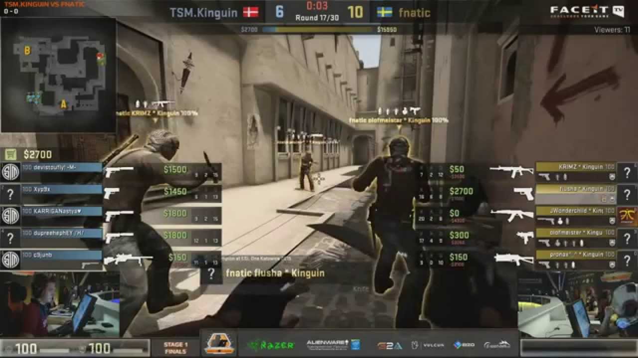 TSM vs Fnatic on de_mirage @ FACEIT League 2015 LAN Finals Semi Finals  (CS:GO TSM vs FNC) Game 1