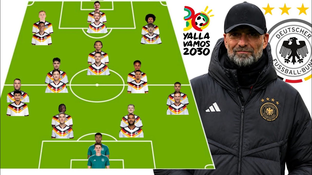 Finally Confirmed Germany New Manager J&uuml;rgen Klopp Potential Lineup For Germany Fifa world cup 2030