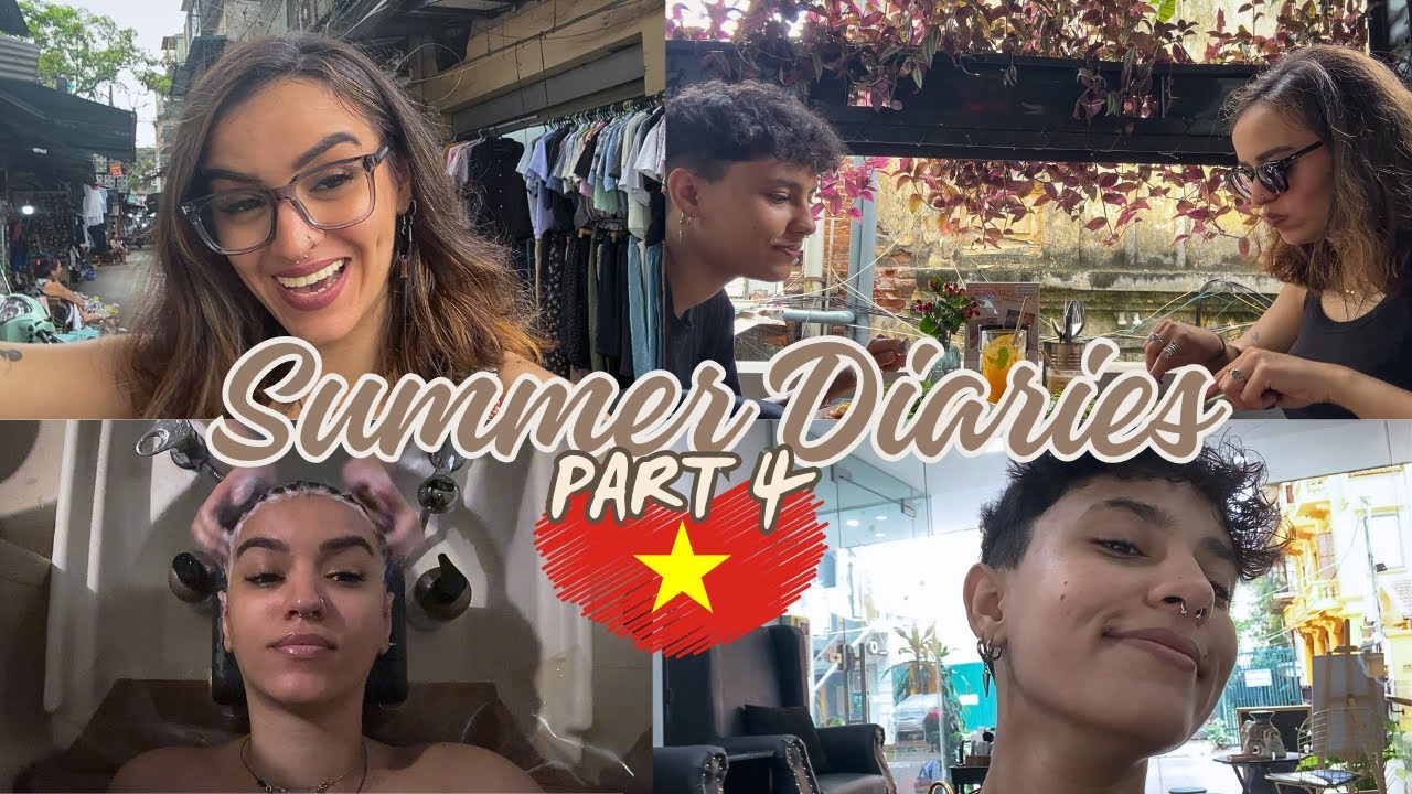 SUMMER DIARIES PART 4 🇻🇳: HAIR MASSAGE, BRUNCH, BIGGEST THRIFT MARKET IN VIETNAM