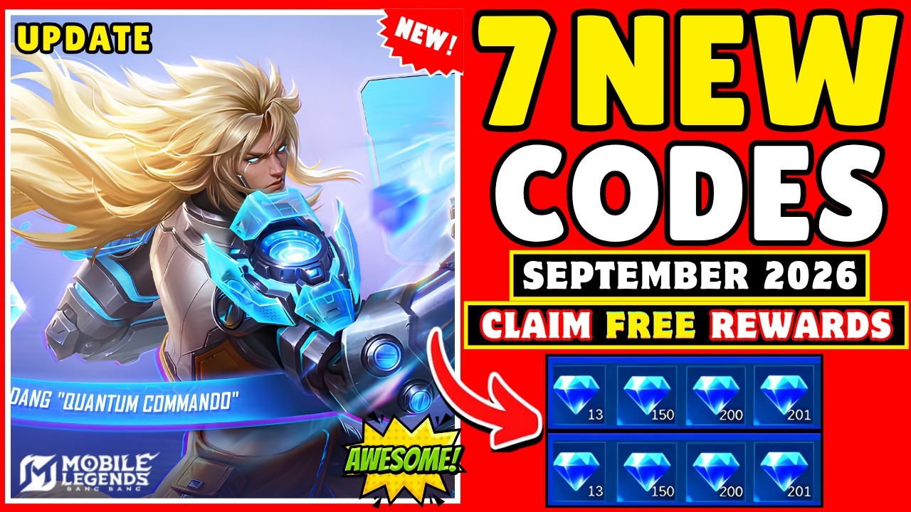 Mobile Legends Redeem codes September, 2026 - MLBB Diamond Codes + Promo Diamonds Mega Sale 2026