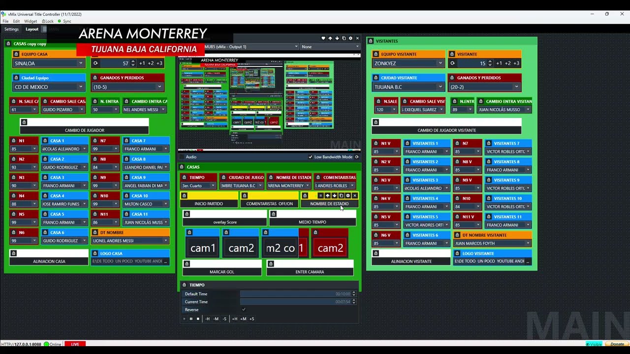 pack controlador basketball vmix