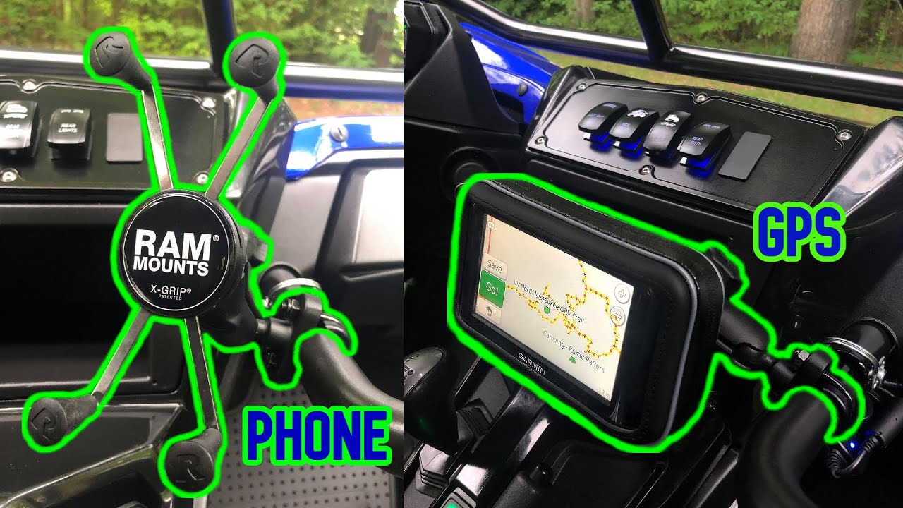 RAM MOUNTS X-GRIP PHONE MOUNT AND AMAZON GPS CASE | Best Off-road Phone/GPS Mount | YXZ SXS UTV