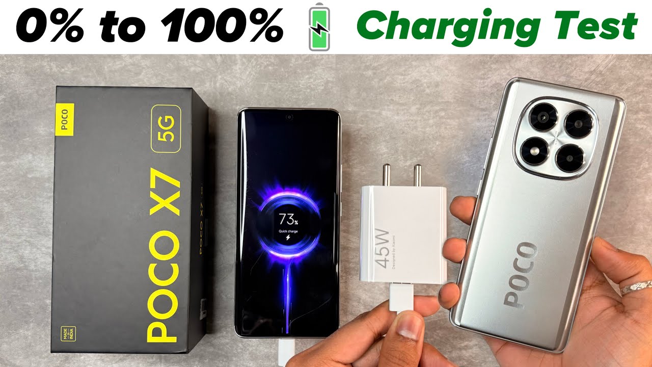 POCO X7 5G Charging Speed Test 🔥 0 to 100 Battery Charging Time