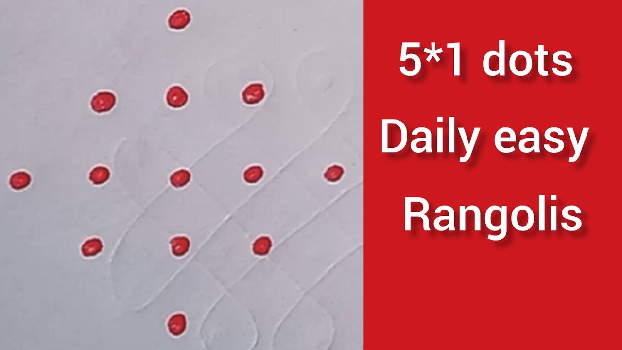 5*1 dots rangolis 🌸simple rangolis simple rangoli disign ✨letest muggulu ✨daily easy rangolis ✨