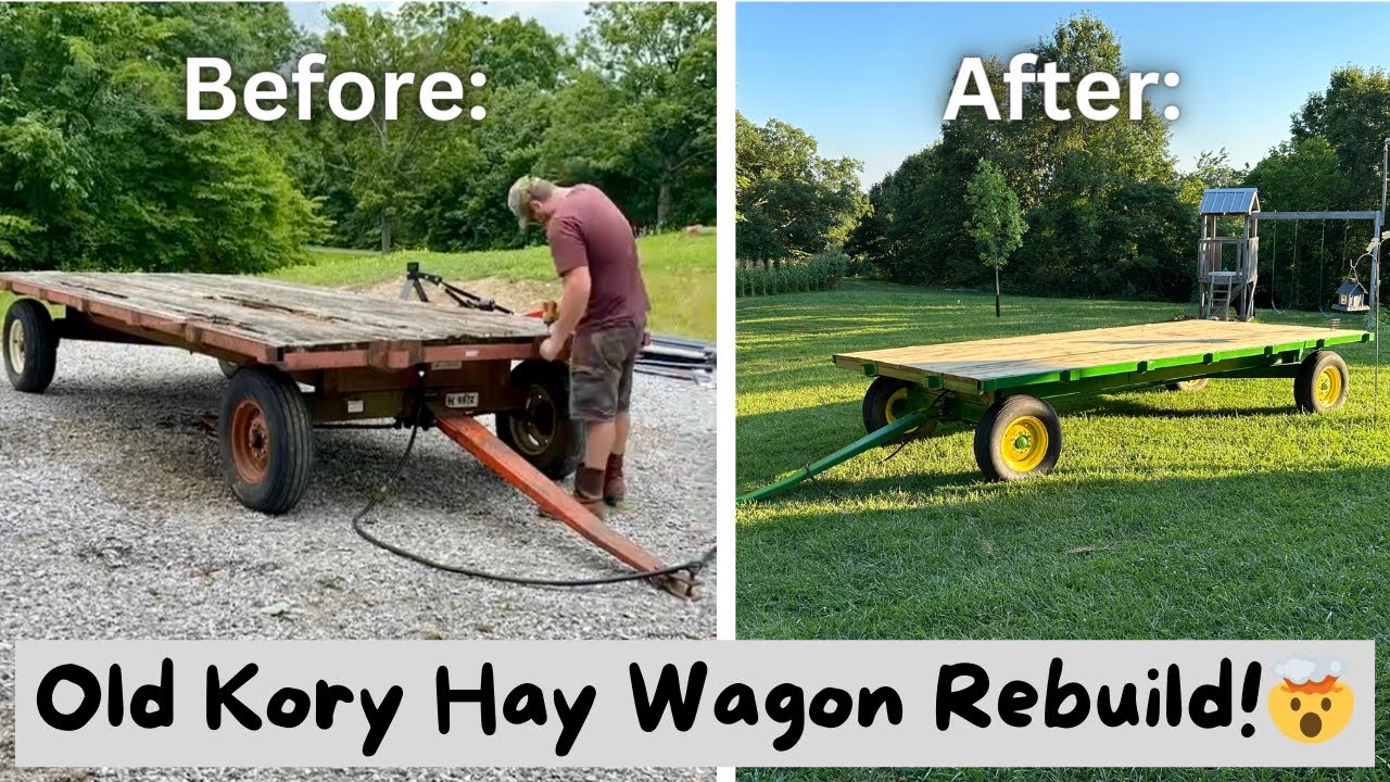 Restoring an old Kory Hay Wagon/Dump Trailer: COMPLETE OVERHAUL & REBUILD!