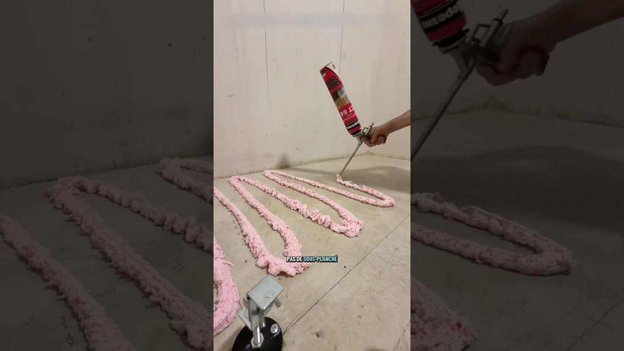 Construction d'un sous plancher thermique #bricolage #construction #artisan #travaux #renovation