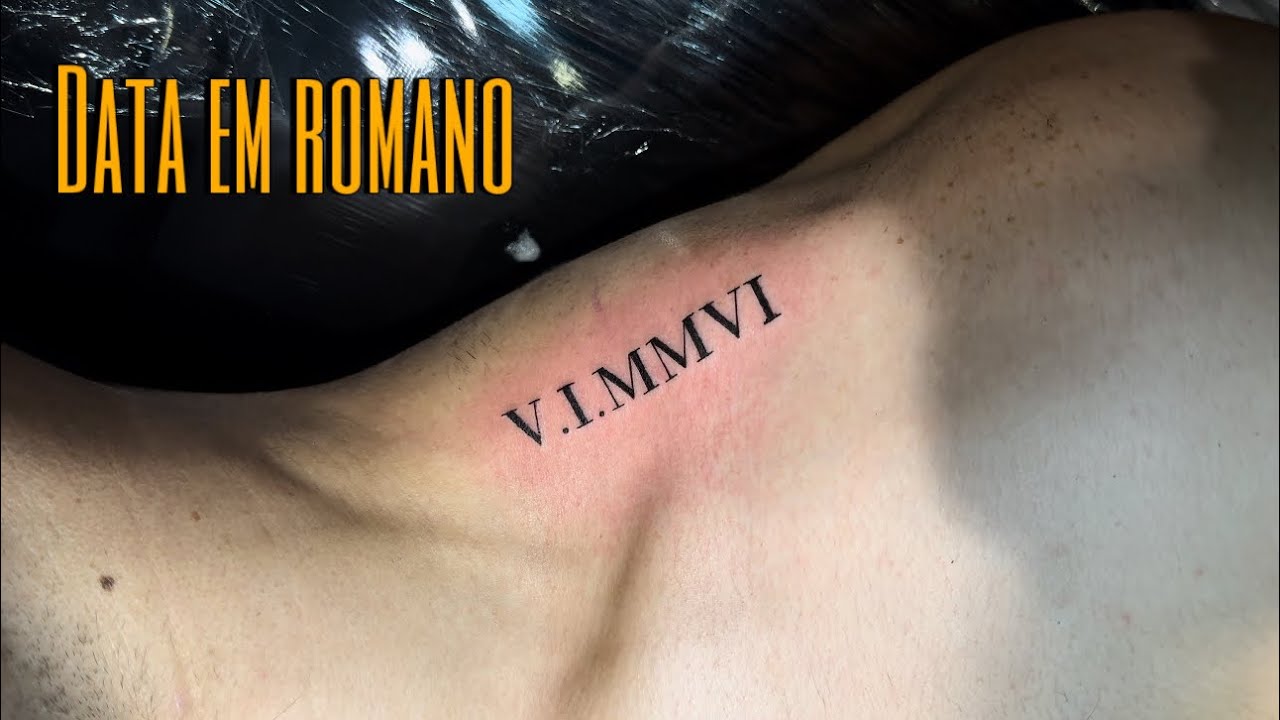 DATA EM NÚMEROS ROMANOS ✨. #tattoo #tattoobrasil #tattooarte #tattooideas