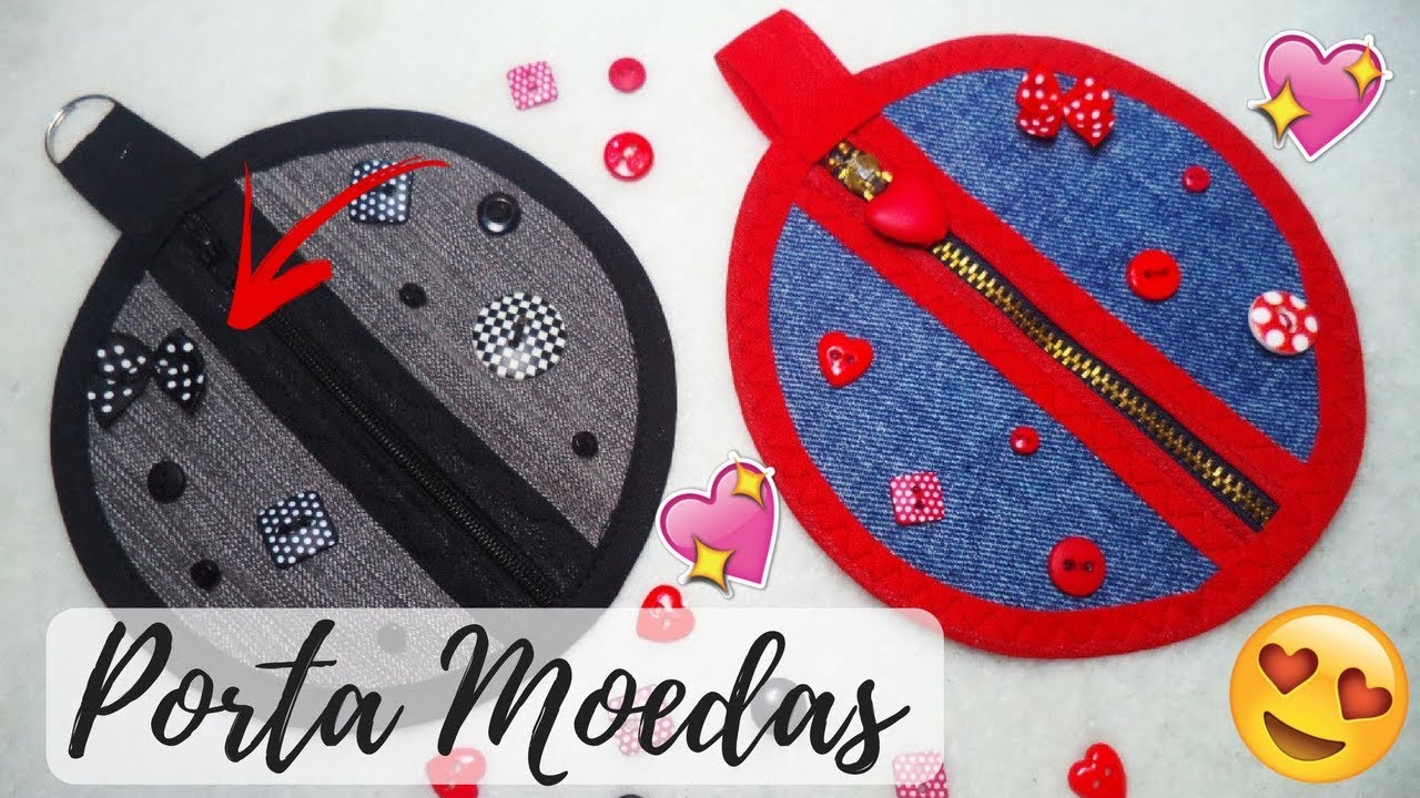 Bolsinha Porta Moedas - Passo a Passo - Dia das m&atilde;es DIY