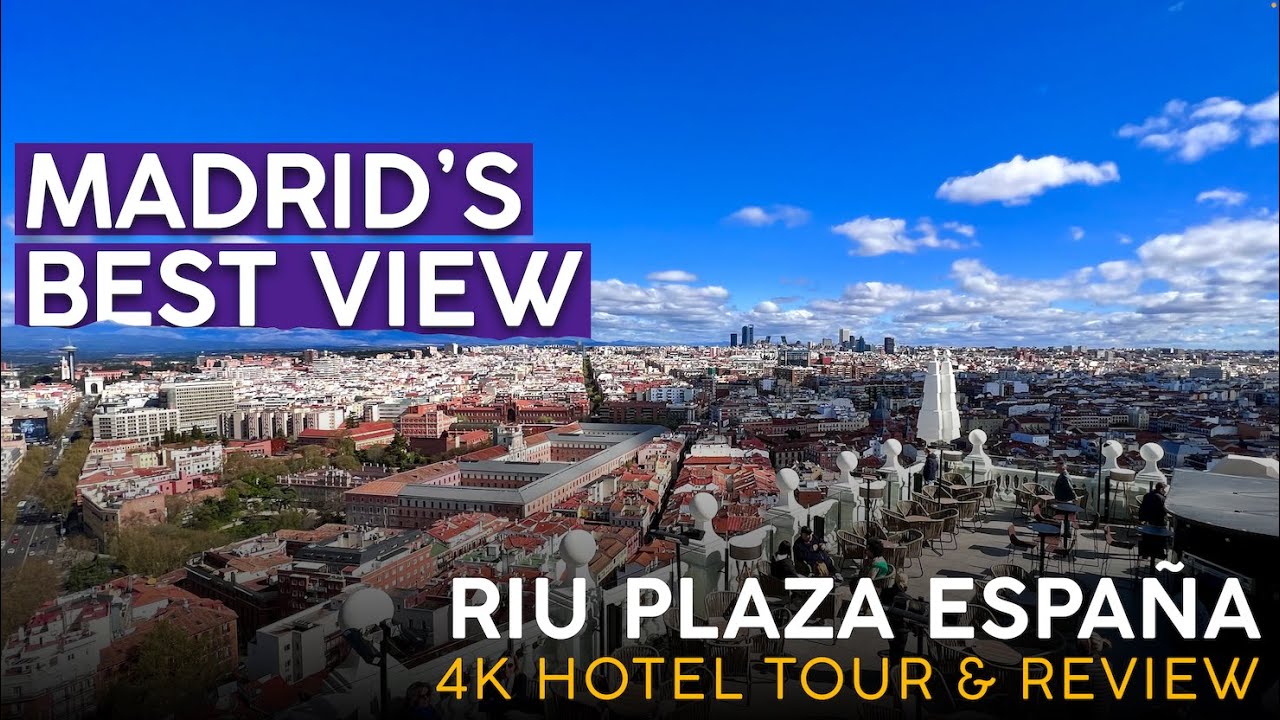 RIU PLAZA ESPAÑA Мадрид, Испания【Обзор и обзор отеля 4K】Отличная крыша!