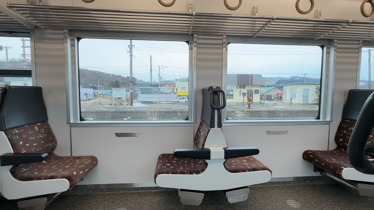 室蘭本線　大岸～礼文　車窓風景　Muroran Main Line, Ōkishi Station to  Rebun Station　(2025.12)