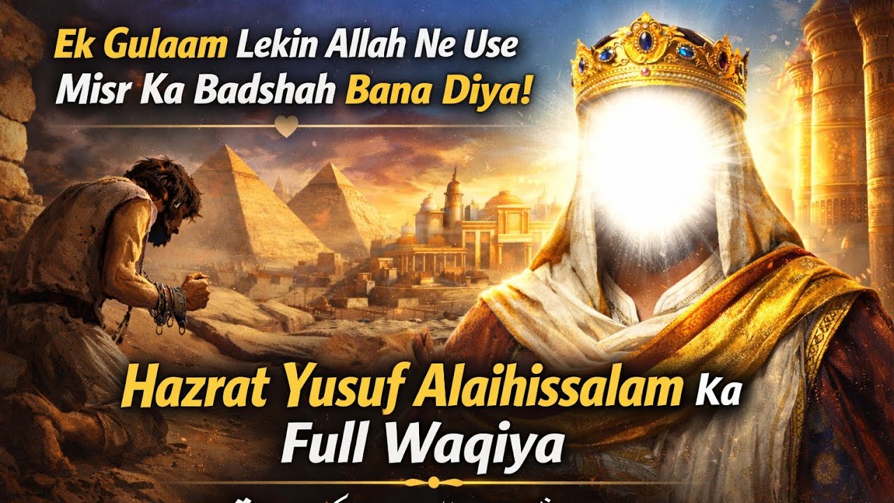 “Hazrat Yusuf Alaihissalam — jo becha gaya, wahi badshah bana.”