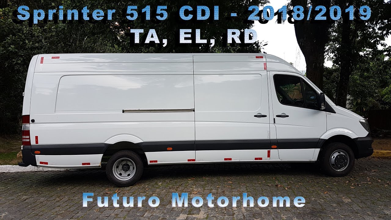 Sprinter 515 CDI - 2018/2019 - Futuro Motorhome - Teto Alto, Extra Longa, Rodado Duplo