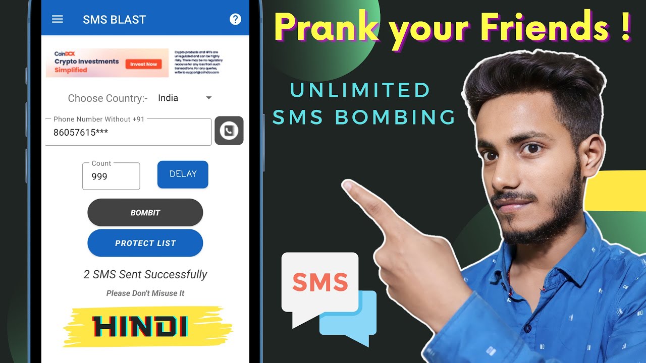 SMS Bomber - Prank Your Friends 👻 With SMS Bombing | Techy Ravish 🔥