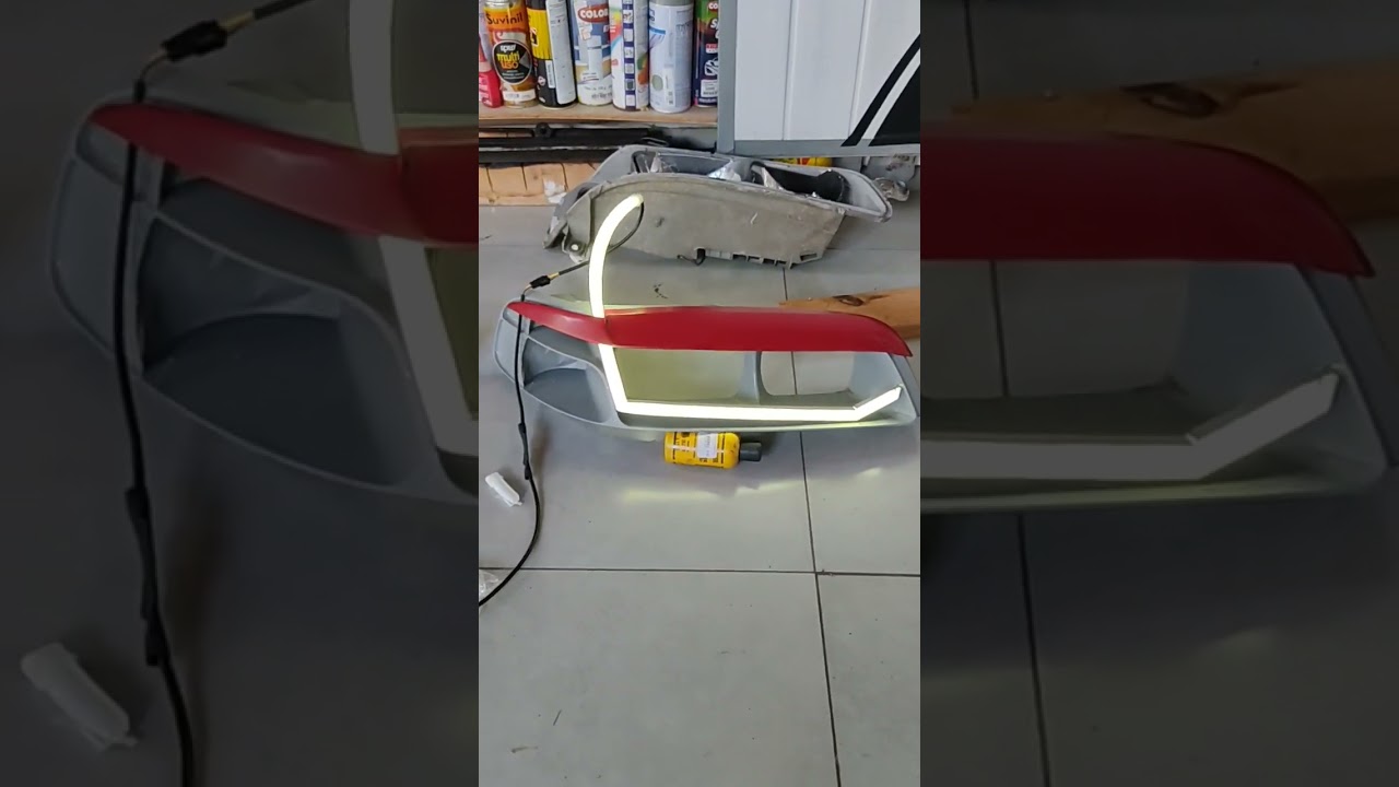 Farol Palio G2 Abarth DLR e pestana com projetor LED. teste
