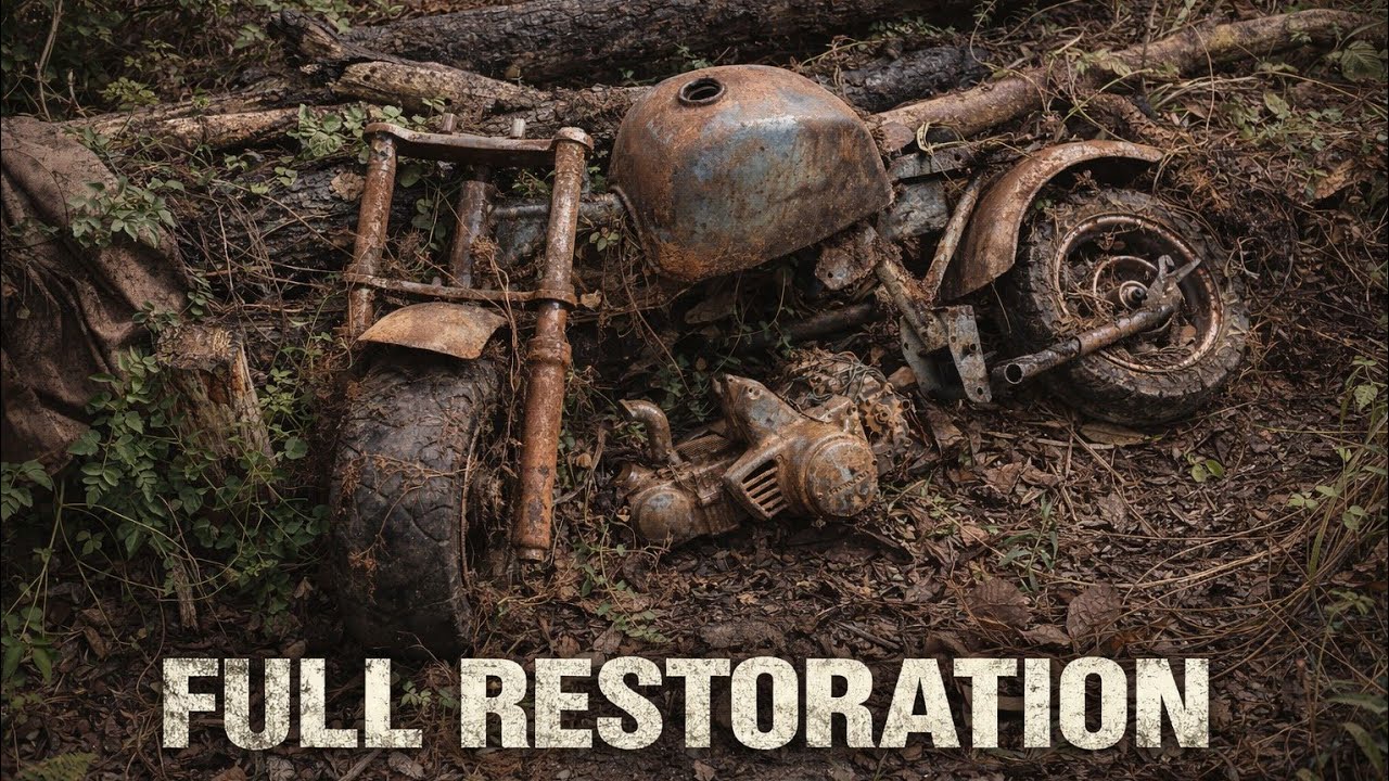FULL RESTORATION 1967 HONDA  Z50cc Abandoned - Timelapse