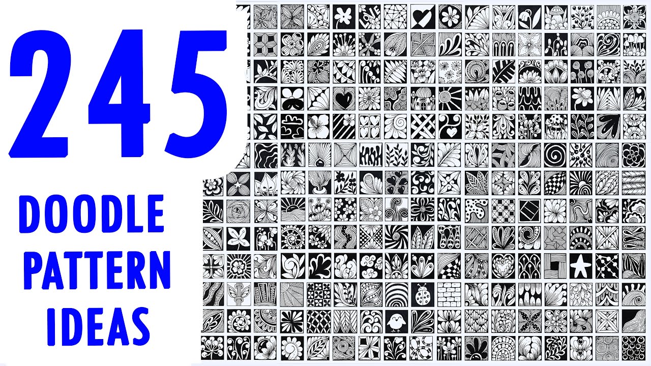 245 Zentangle | Doodle | Tangle Ideas For Beginners