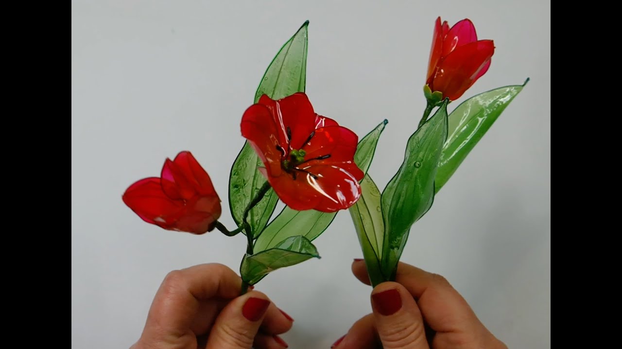 Tulipanes de resina