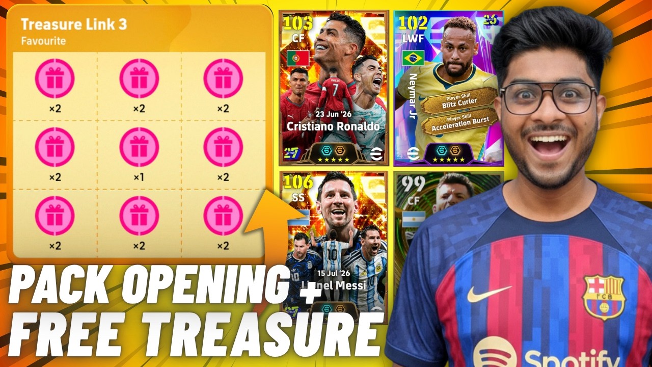 WC Living legends Pack Opening & Epic Treasure Link Giveaway #efootball #live