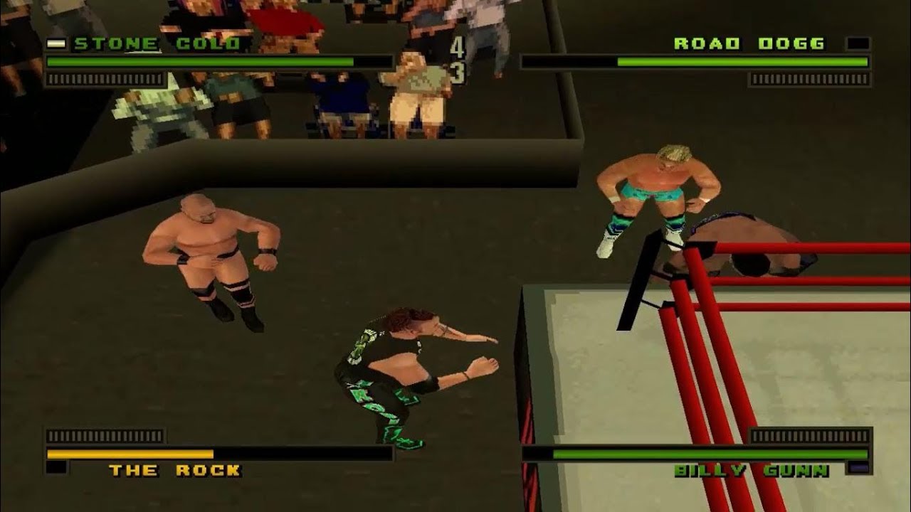 WWF Attitude - Stone Cold & The Rock (Part 2) Tag Team Career Mode (PS1)