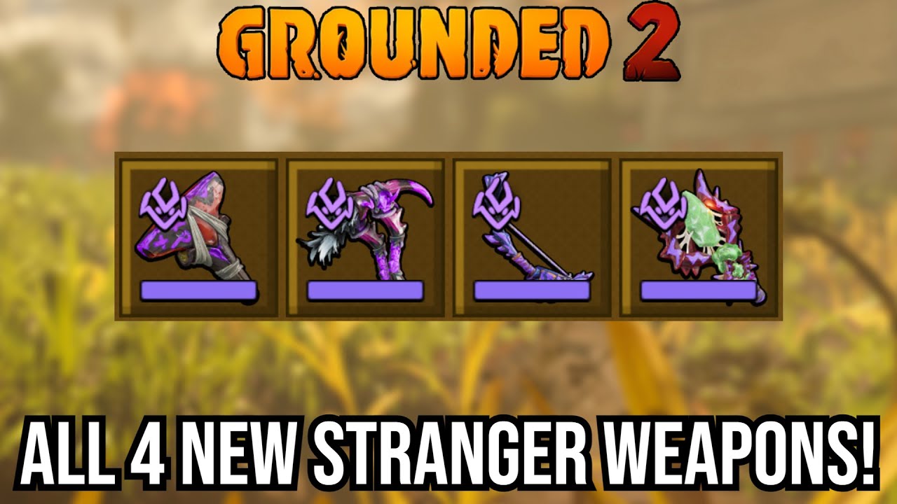 ВСЕ 4 НОВЫХ вида оружия от Masked Stranger в обновлении Toxic Tangle для Grounded 2.