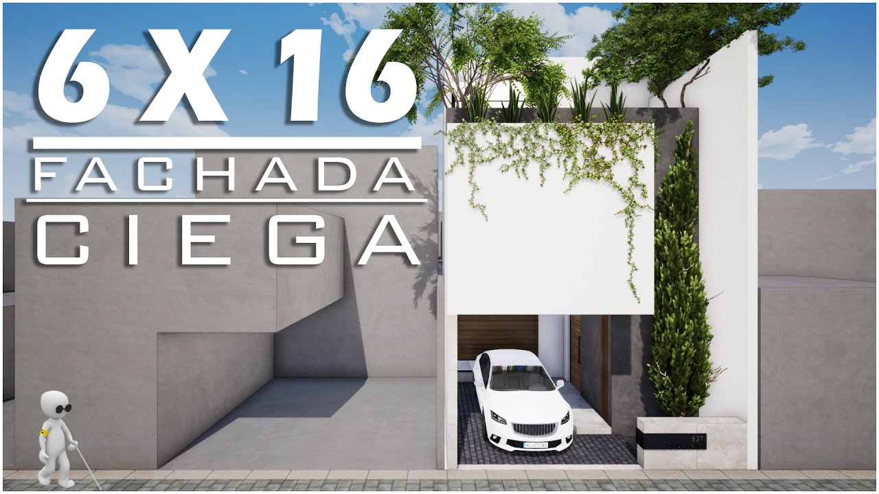 Casa CIEGA con patio INTERIOR y un distinguido ESTILO en solo 6x16 mts!!