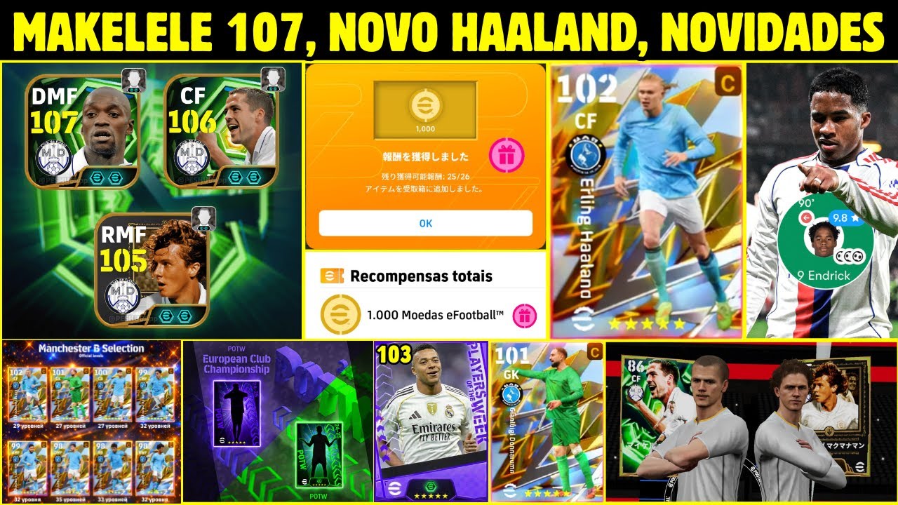 🚨 MAKELELE 107 CHEGOU! NOVO CLUB SELECTION MANCHESTER CITY + NOVIDADES | eFootball 2026