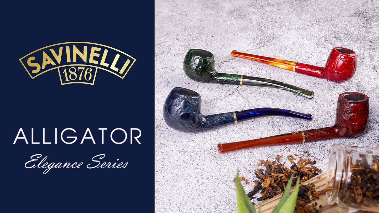 Savinelli&rsquo;s Alligator Elegance Pipes - Showcasing Unique Colors and Textures
